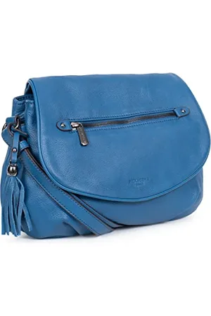 Hexagona Paris Travers-pour Collection Sauvage- -en Cuir de vachette Souple Gras-Porté Croise Femme Petit sac à Main bandoulière Donna, 29 x l : 9 x h : 19 cm