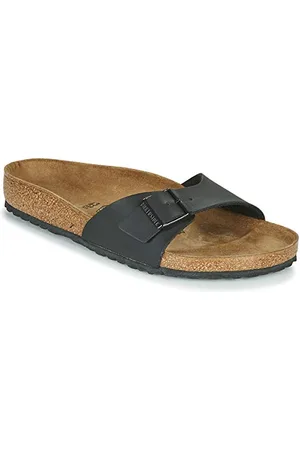 Birkenstock MADRID Birko-Flor, Ciabatte Donna, Noir, 35 UE Stretto