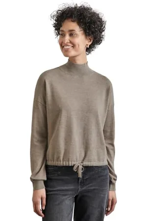 Street one A302965 Felpa Corta con Collo a Tartaruga, Mocha Beige Mel, 50 Donna
