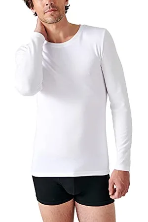 Damart Tee Shirt Manches Longues Maglia, (Blanc 38767-01010-), Large Uomo