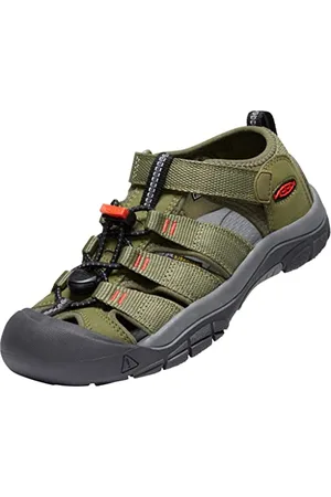 Keen Newport H2, Sandali, Unisex - Bambini e ragazzi, Verde (Olive Drab/Orange), 24 EU