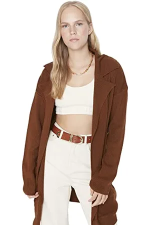Trendyol Donna Regular Standard Scollo a V Maglieria Cardigan Maglione, , M
