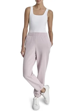 DKNY Rhinestone Logo High Waist Jogger Pantaloni di Tuta, , S Donna
