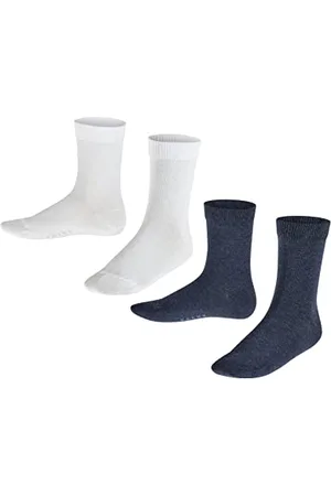 Falke Happy Double Pack K So cotone tinta unita confezione di 2 paia, Calzini Unisex - Bambini, , 27-30