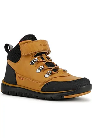 Geox J Xunday Boy A, Stivaletti Bambini e ragazzi, Giallo/Rosso (Dk Yellow/Red), 37 EU