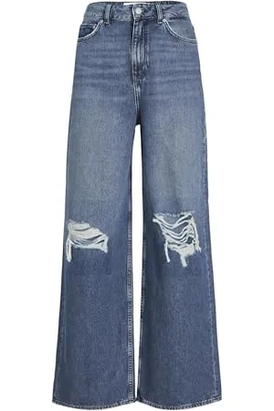 JJXX Jxtokyo Wide HW Cr6005 SN Pantaloni, Blu Denim Scuro, 32 W/30 L Donna
