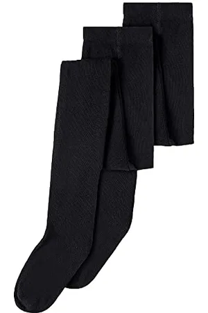 NAME IT NKNPANTYHOSE 2P Solid Noos Calzini, Black, 86/92 Unisex-Adulto