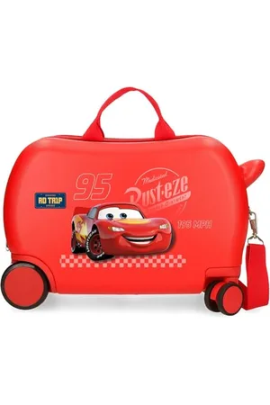 Disney Joumma Bags, Cars RD Trip, Valigia Cabina, Valigia per bambini, Realizzata in ABS, un materiale rigido e leggero, ruote doppie a rotazione multidirezionale, chiusura a combinazione laterale.
