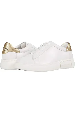 Kate Spade Lift, Sneaker da Donna Stringate, (Optic White)/Oro Chiaro, 41 EU