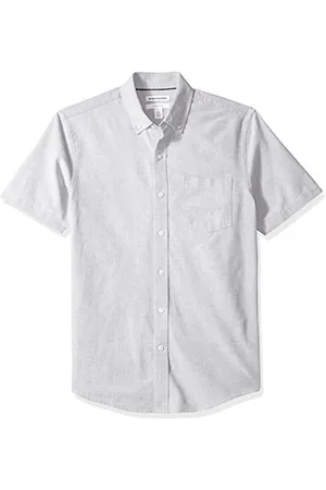 Amazon Camicia Oxford con Tasca a Maniche Corte Slim Uomo, , S