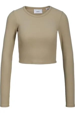 JJXX Jxfeline LS Rib Tee Noos Maglia Manica Lunga, , M Donna