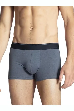 Calida Cotton Stretch Boxer, (Vintage Indigo 457), Large Uomo