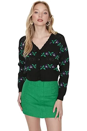 Trendyol Donna Regular Standard Scollo a V Maglieria Cardigan Maglione