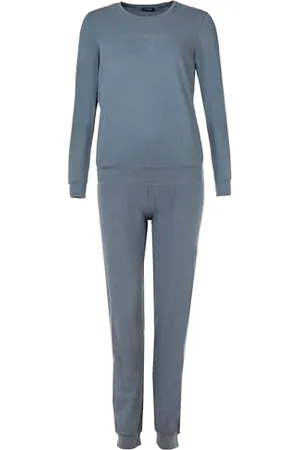 Emporio Armani Essential Studs Logo Long Pajamas Pajama Set, , L Women
