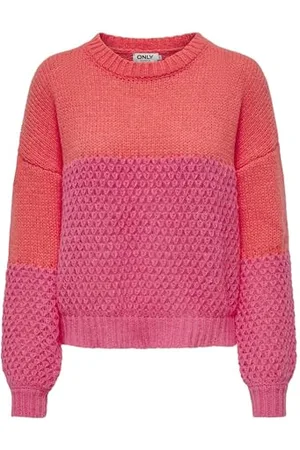 ONLY Onlrose Life LS O-Neck Block Knt Maglione, , XS Donna