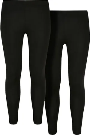 Urban classics Set 2 Leggings Bambina in Cotone, Leggins Sportivi, Ideale per Fitness e Sport, Disponibile in Diversi Colori e Taglie