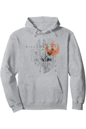 STAR WARS Millennium Falcon Schematic Felpa con Cappuccio