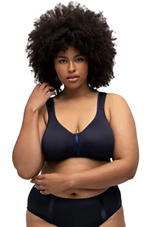 Ulla Popken Bra Without Underwired, Microfiber, Wellness Reggiseno, , 6D Donna