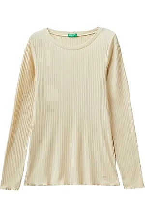 Benetton T-shirt M/L 38i63m04d, Maglione Donna, Sabbia 1J4, M