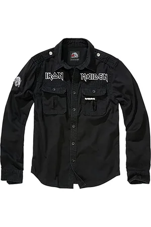 Brandit Maiden Vintage Shirt EDDI LS, Uomo, Black, XL