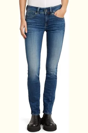 G-Star Midge Saddle Straight Jeans Donna, (Medium Indigo Aged D07145-8968-6028), 32W / 30L