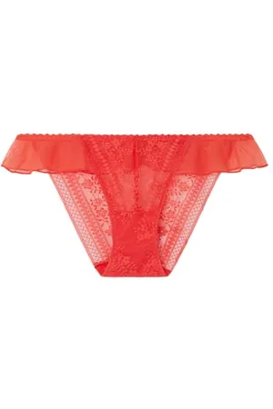 Women secret Coral Classic Lace Ruffle Panty Intimo, , L Donna