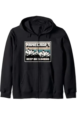 Minecraft Keep On Climbing Warm Landscape Logo Felpa con Cappuccio
