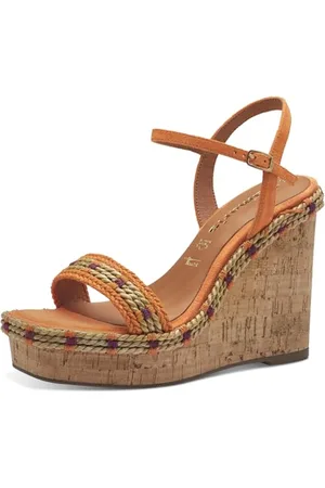 Tamaris Donna 1-28041-42, Sandali con Zeppa, Colore: Arancione, 38 EU