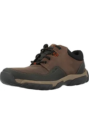 Clarks Walbeck Edge, Scarpe da Ginnastica Uomo, Marrone (Brown Weather Proof Lea), 42 EU