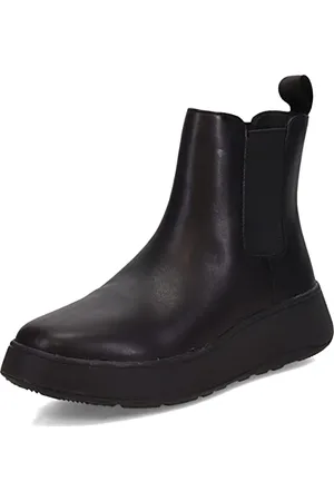 FitFlop F-Mode Leather Flatform Chelsea Boots, Stivali Donna, Tutto , 37.5 EU
