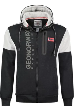 Geographical Norway Fagozip Men Felpa con Cappuccio, , S Uomo