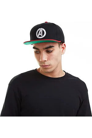 Marvel Avengers Logo Berretto da Baseball, (Black/Red RBL), Taglia Unica Uomo