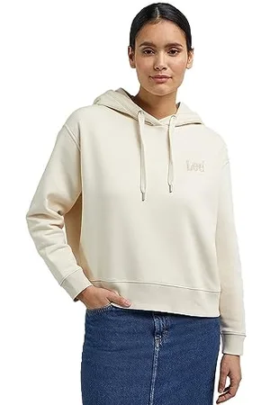 Lee Felpa con Cappuccio Essential, Natur, XXL Donna