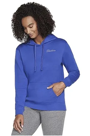 Skechers Signature Pullover Hoodie Felpa con Cappuccio, , XS Donna