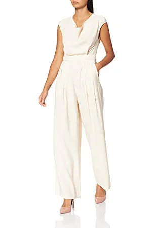 Sisley Tuta 4wvm581a7 Suit Pants, Beige 18f, 44 Donna