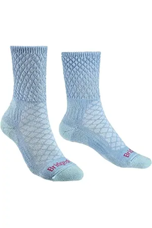 Bridgedale Stivali da Trekking Leggeri Merino Comfort Calzini, Colore: Azzurro, M Donna
