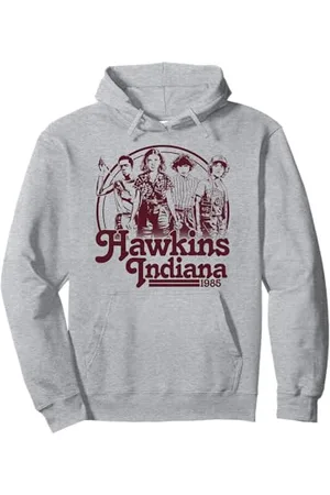 Stranger Things Netflix Hawkins Indiana Group Shot 1985 Felpa con Cappuccio