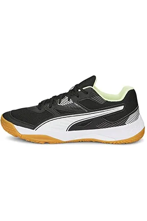 PUMA Solarflash Jr II, Scarpe da Ginnastica per Ambienti Interni Unisex-Bambini, Black White Fizzy Light Gum, 28 EU