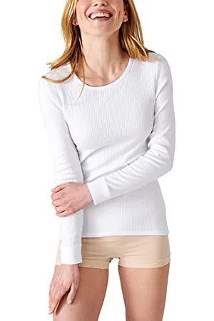 Damart Tee Shirt Manches Longues. Maglia, (Blanc 56680-01010-), 46 (Taglia Produttore: Medium) Donna