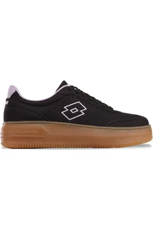 Lotto Scarpe da Ginnastica Unisex-Adulto, Nero Lilla, 42 EU