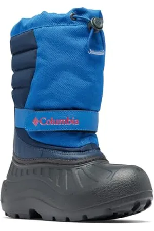 Columbia Powderbug Snowlite, Stivali da neve Unisex - bambini e ragazzi, Mountain Blue/Spicy Toddler, 29 EU
