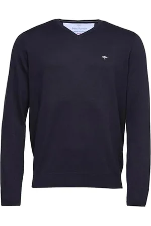 Fynch-Hatton Pullover, V-Neck Felpa, (Navy 690), XX-Large Uomo