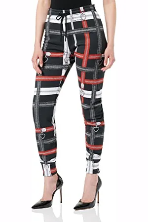 Moschino Slim Fit Jogger Pantaloni Casual, Black, 42 da Donna