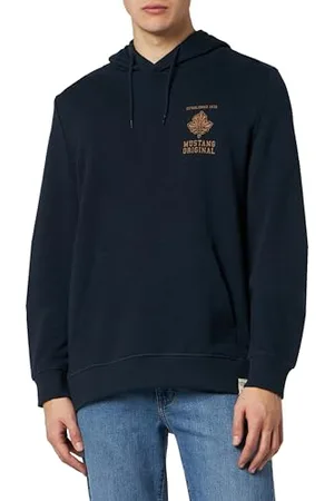 Mustang Stampa Posteriore Stile Bennet Felpa con Cappuccio, , XXXL Uomo