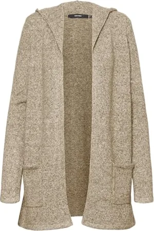VERO MODA Vmdoffy Ls Open Hood Cardigan Ga Noos Maglione Cardigan, , XL Donna