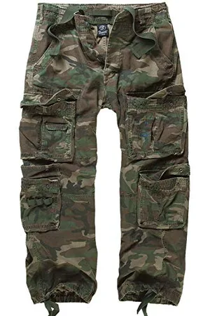 Brandit Pure Vintage da Uomo Pantaloni Cargo - (Woodland 10), 7XL