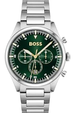 HUGO BOSS Orologio con Cronografo al Quarzo da Uomo Collezione PIONEER con Cinturino in Acciaio Inossidabile Argentato - 1513868
