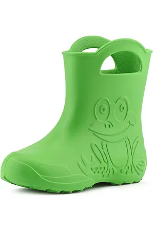 Ladeheid Stivali Bambino e Bambina in Gomma Comodi Stivali Pioggia Bambino con Motivo a Rana LA-CA-01 ( , 32/33 EU)