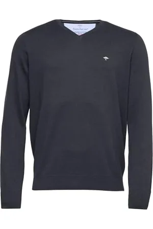 Fynch-Hatton Pullover, V-Neck Felpa, Grigio ( 998), Large Uomo