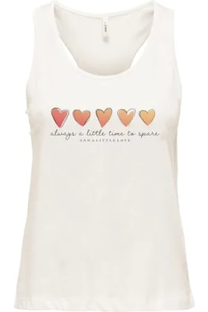 ONLY Onlhenny Life Reg S/L Tank Top Box Jrs Canotta, Grigio, M Donna